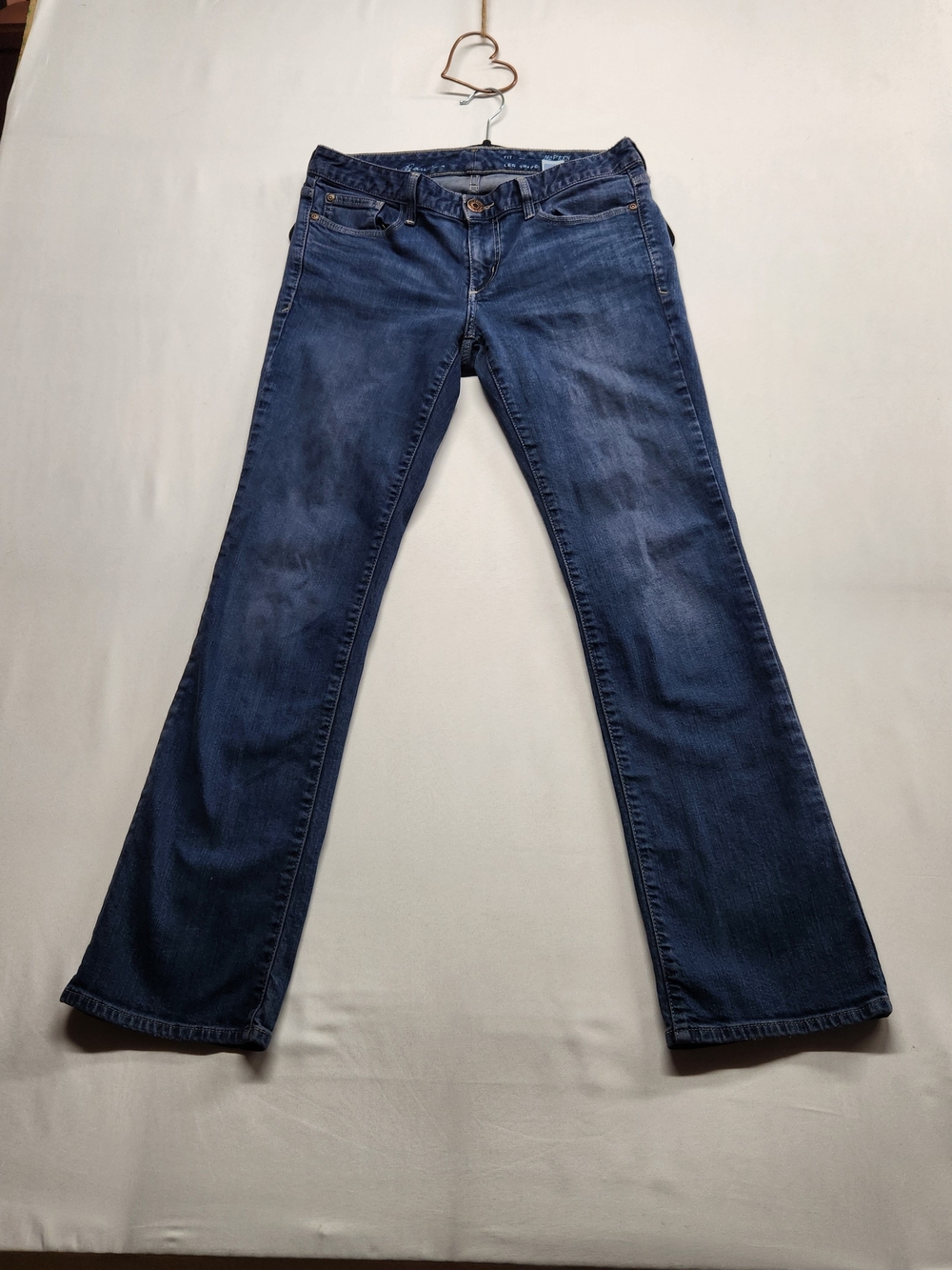 ⭐️Eddie Bauer Y2K Barely Bootcut Jeans Modern Fit Dark Wash Denim  Size 8 Retro
